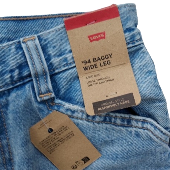 Levi's 94 Baggy Wide Leg Denim Jean Size 24 NEW NWT - Picture 8 of 15